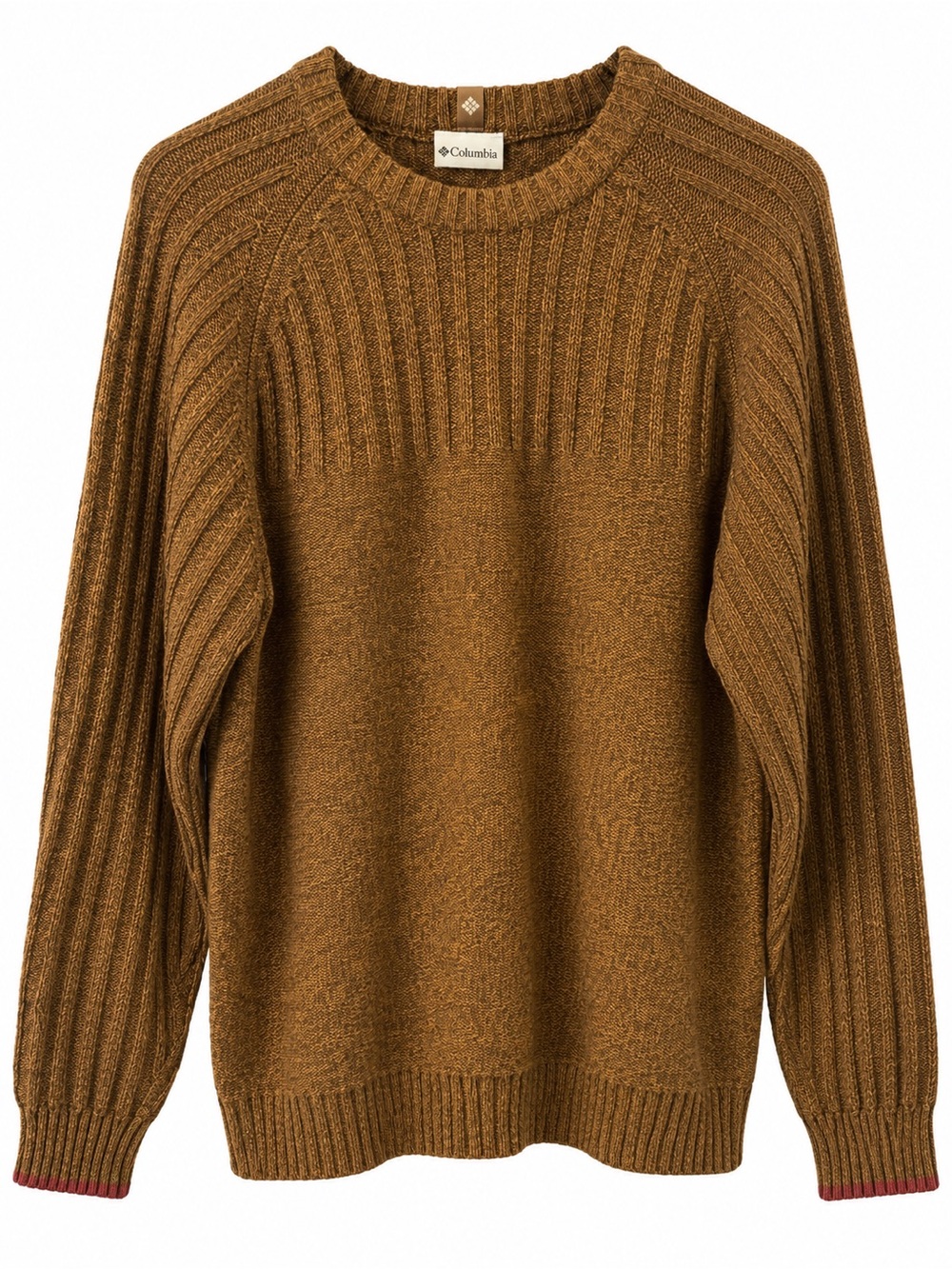 Columbia Men’s Chestnut Crewneck Ribbed Yoke Sweater